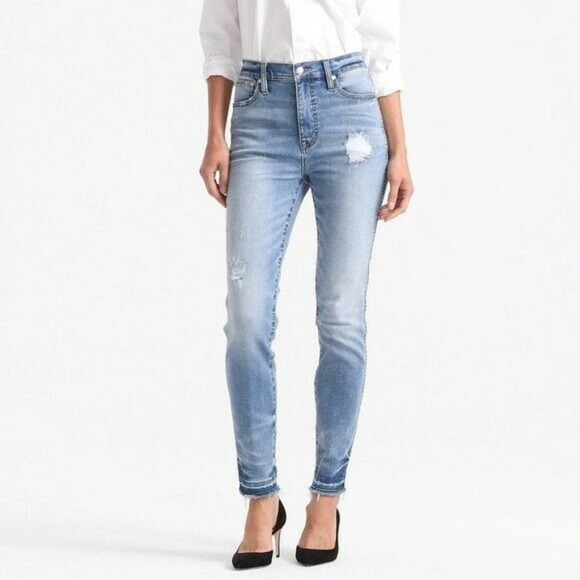J. Crew Point Sur 10" Hightower Straight Blue Denim Jeans Womens Size 24